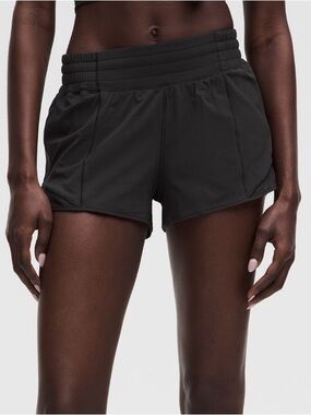 Lululemon Athletica Black Hotty Hot High-Rise Lined Shorts - 2.5”